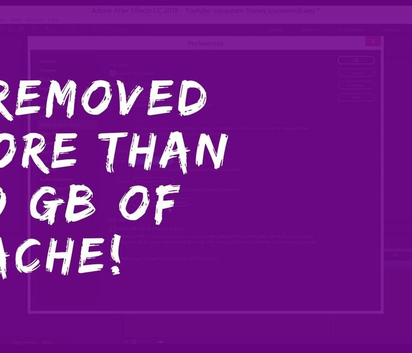 clean cache after effects, how to clean cache in after effects, after effects tutorial,